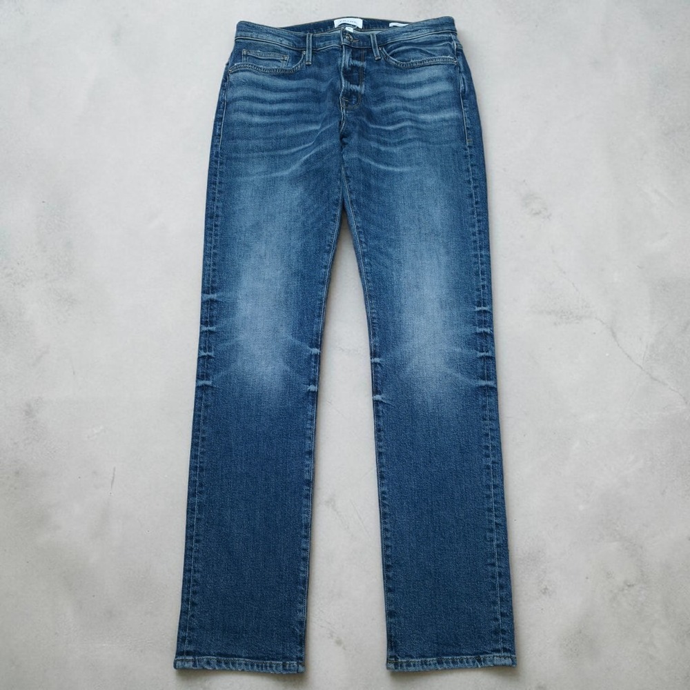 FRAME Denim Jeans Mens 32 x 32 L' Homme Slim‎ Med Wash Stretch Pants